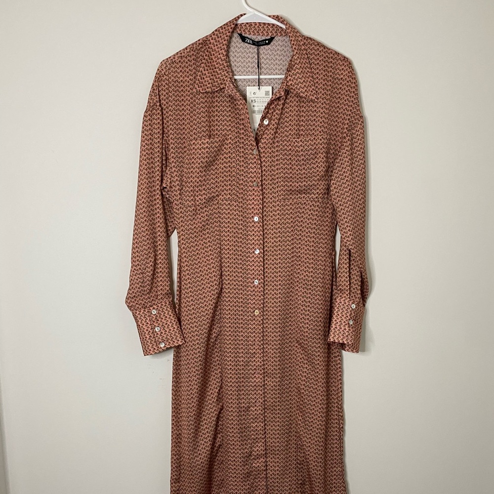 Printed shirt dress - Picture 6 of 9